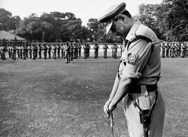 Mumbai polis eğitimi, Maharashtra, Hindistan   