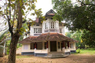 Yüz yıllık Suriye Hristiyan evi Cherai, Kerala, Hindistan 'da. 