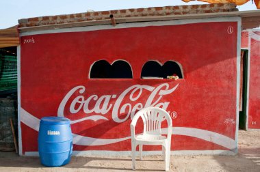 Boyanmış duvar, Orchha, Madhya Pradesh, Hindistan 