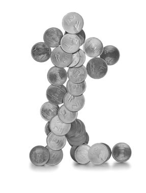Balance of coins, india, asia clipart