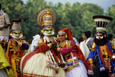 Kath kali, Classical Dance of India, Kerala, india  clipart