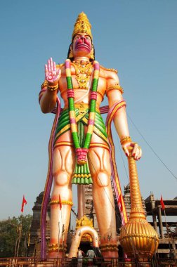 Hanuman heykeli, nandura, maharashtra, Hindistan, Asya