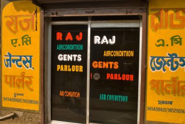 Gents parlour at Asansol, West Bengal, India 