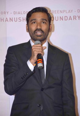 Dhanush, Venkatesh Prabhu Kasthuri Raja, bilinen adıyla Dhanush, Hintli aktör, yönetmen, söz yazarı ve söz yazarı, VIP 2 Lalkar film lansmanı, Mumbai, Hindistan, 25 Haziran 2017 