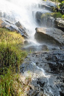 A waterfall during monsoon near Coonoor ; Nilgiris ; Tamil Nadu ; India clipart