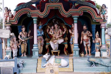 Stucco figures ; Swaminatha Swami temple ; Swamimalai ; Tamil Nadu ; India clipart