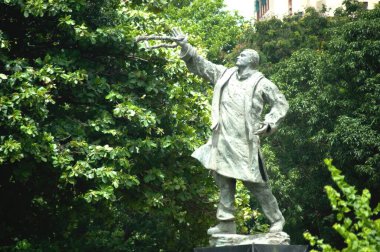 Rajiv Gandhi heykeli Bombay Mumbai, Maharashtra, Hindistan 