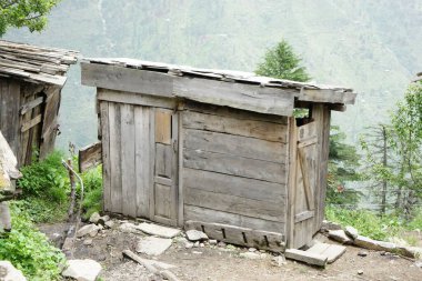 Toilet, Sarchi Village, Tirthan Valley, Himachal Pradesh, India, Asia clipart