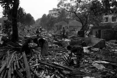 Varoşlar yıkıldı, Kolkata, Batı Bengal, Hindistan, Asya 