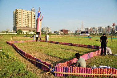 Ravana Heykeli, Dussehra Festivali, Surat, Gujarat, Hindistan, Asya