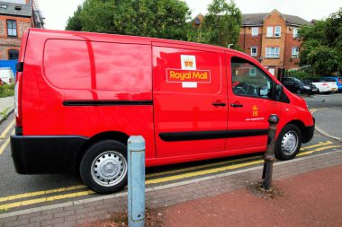Royal Mail posta ücreti kırmızı minibüs, Liverpool, İngiltere, İngiltere, Birleşik Krallık