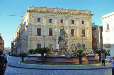 Eski çeşme, Palermo, Sicilya, İtalya, Avrupa