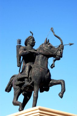 Samrat prithviraj chauhan heykeli, Ajmer, Rajasthan, Hindistan 