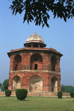 Sher mandal Octagonal pavilion , Purana Qila , Delhi , India clipart