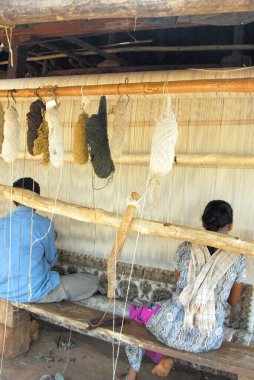 Halı imalatçısı, bölge Dang, Gujarat, Hindistan 
