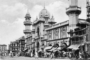 Masjid Pydhonie 'nin eski bir fotoğrafı Mumbai Maharashtra Hindistan 