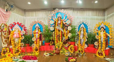 Durga pandalı, kalyan, Thane, Maharashtra, Hindistan, Asya 