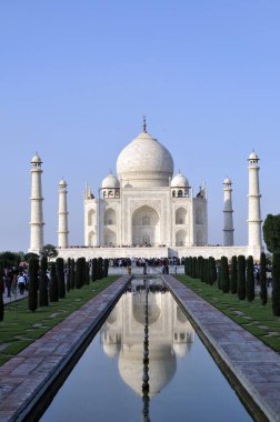 Uttar Pradesh Hindistan 'da Taç Mahal.