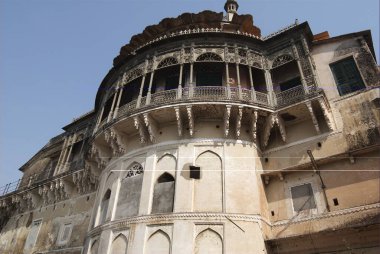 Ramnagar Fort which was built in 1750AD by the Maharaja of Banaras ; is on the right bank of River Ganges at Varanasi ; or banaras ; (also known as Kashi) ; Uttar Pradesh ; India clipart