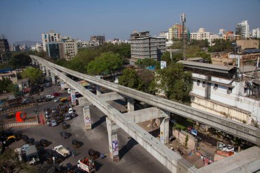 Monorrail, Chembur, Mumbai, Maharashtra, Hindistan, Asya 