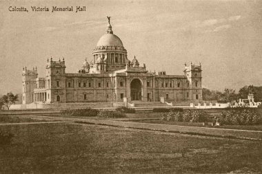 Victoria Memorial Hall, Kalküta Kolkata, Batı Bengal, Hindistan 'ın posta kartı.