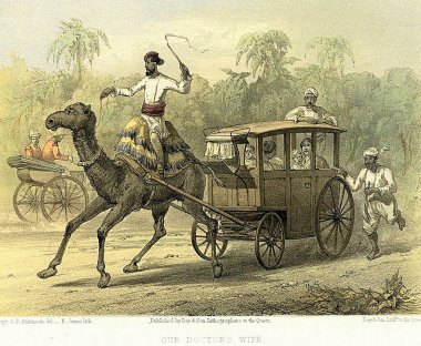 Koloni Hindistan imajları, doktorlarımızın karısı, Hindistan. 