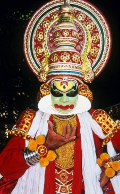 Kathakali Dans, Koçin, Kerala, Hindistan 