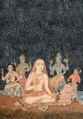 Hinduizm, hindu sanatı, himalaya akademi sanatı, Hindistan, din, maneviyat, sanatçı S. Rajam, sannyasin, keşiş, sadhu, aziz, sofu, rishi, shiva, dakshinamurti, shakti, muruga, ganesh, parvati