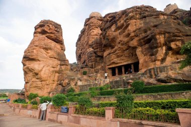 Badami mağaraları, Badami, Bagalkot, Karnataka, Hindistan 