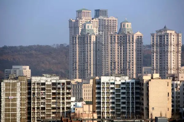 stock image A concrete jungle is formed near the Powai lake area, Bombay Mumbai, Maharashtra, India 