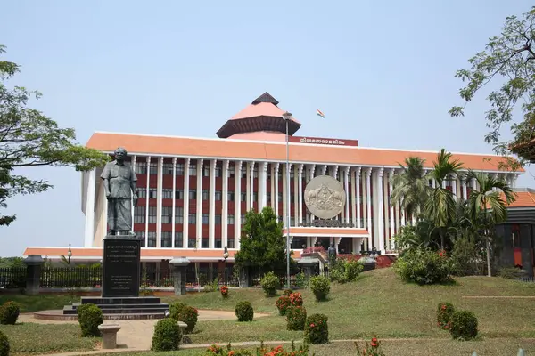 stock image Statue of E. M. Sankaran Namboodiripad in front of Kerala Secretariat, Kerala Legislative Assembly, Trivandrum or Thiruvananthapuram, Kerala, India 