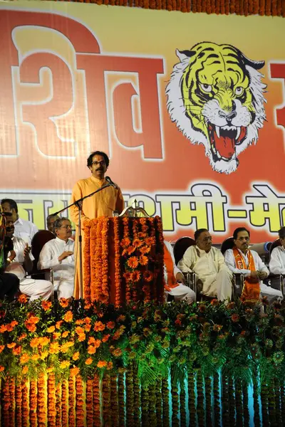 stock image Shiv Sena leader uddhav thackeray in rally, India 9-October-2008 