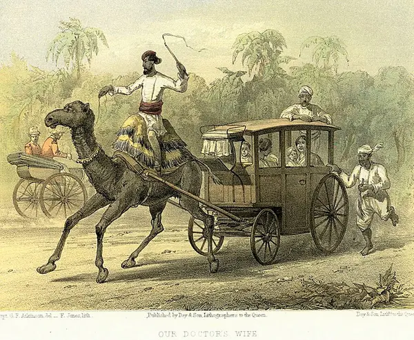 Koloni Hindistan imajları, doktorlarımızın karısı, Hindistan. 