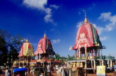 Rath yatra Rathyatra araba festivali Jagannath 'ın yolculuğu, puri, orissa, Hindistan 