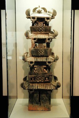 Hong Kong Sanat Müzesinde geleneksel Çin terasotta sanatı; Kowloon; Hong Kong