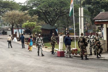 Komando sınırda, Dawki, Meghalaya, Hindistan 