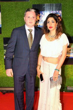 Gautam Singhania, Hintli sanayici, Raymond Group, Başkan, koca, eş, Nawaz Modi Singhania, fitness uzmanı, kırmızı halı, Sachin: Bir Milyar Rüya, Mumbai, Hindistan, 24 Mayıs 2017