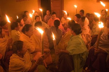 Manipuri women have organized themselves as Meira Paibis (torch bearers) to fight for their rights as woman, Imphal, Manipur, India  clipart