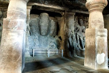 Elephanta caves  ; Bombay  Mumbai  ;  Maharashtra ; India clipart