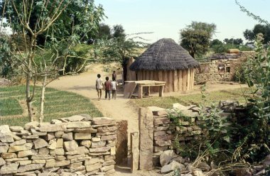 Köy evi, Jodhpur, Rajasthan, Hindistan 