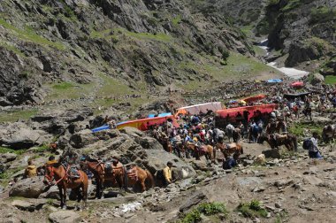 Pilgrim, amarnath yatra, jammu Kashmir, Hindistan, Asya 