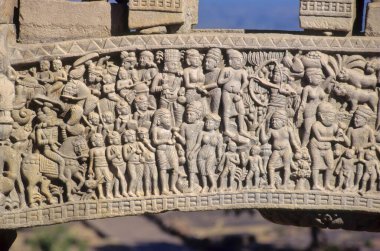 Sanchi Stupa 'nın Kapısı, Sanchi, Madhya Pradesh, Hindistan