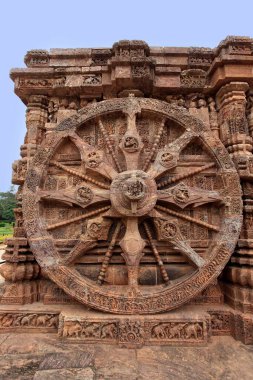 Chariot wheel of the Sun temple at Orrisa India clipart