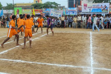Kabaddi maçı, bastar, chhattisgarh, Hindistan, Asya 