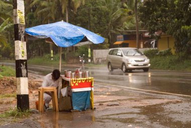 Kerala 'da Monsoon, Kerala, Hindistan sahnesi 