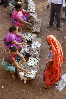 Balık pazarı, Mapusa pazarı, Goa, Hindistan 