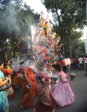 Durga pooja, Bombay Mumbai, Maharashtra, Hindistan 