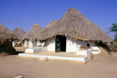 Rabari Evi, Kutch, Gujarat, Hindistan 