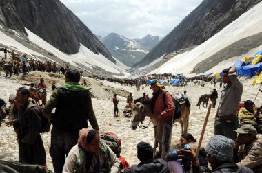 Pilgrim, amarnath yatra, jammu Kashmir, Hindistan, Asya 