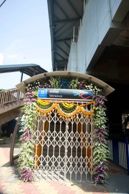 Metro railway station versova Mumbai Maharashtra India Asia clipart